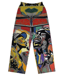 BE HIP BE HOP g* by Sigi'Nommo - artwork Sigi'Nommo - All-over print unisex wide-leg pants