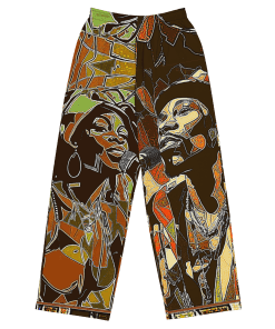 BE HIP BE HOP by Sigi'Nommo - artwork Sigi'Nommo - All-over print unisex wide-leg pants