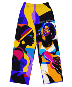 JAZZ IN HARLEM by Sigi'Nommo - artwork Sigi'Nommo - All-over print unisex wide-leg pants