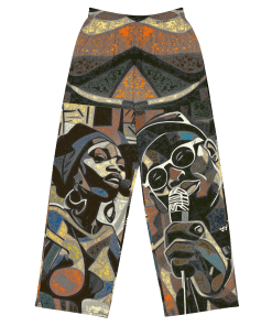 BE HIP BE HOP by Sigi'Nommo - artwork Sigi'Nommo - All-over print unisex wide-leg pants