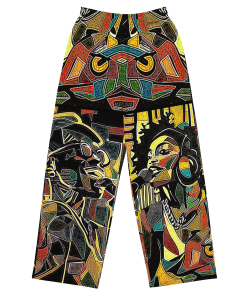 BE HIP BE HOP by Sigi'Nommo - artwork Sigi'Nommo - All-over print unisex wide-leg pants