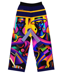 MELODY KREYOL by Sigi'Nommo - artwork Sigi'Nommo - All-over print unisex wide-leg pants