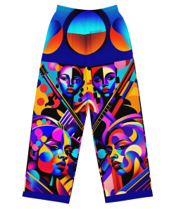 DIVAS QUARTET by Sigi'Nommo - artwork Sigi'Nommo - All-over print unisex wide-leg pants