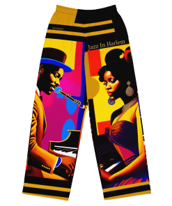 JAZZ IN HARLEM by Sigi'Nommo - artwork Sigi'Nommo - All-over print unisex wide-leg pants