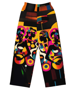 JAZZ IN HARLEM by Sigi'Nommo - artwork Sigi'Nommo - All-over print unisex wide-leg pants