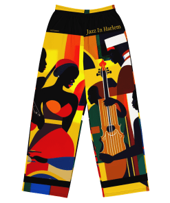 JAZZ IN HARLEM by Sigi'Nommo - artwork Sigi'Nommo - All-over print unisex wide-leg pants