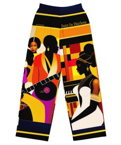 JAZZ IN HARLEM by Sigi'Nommo - artwork Sigi'Nommo - All-over print unisex wide-leg pants
