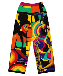 JAZZ IN HARLEM by Sigi'Nommo - artwork Sigi'Nommo - All-over print unisex wide-leg pants