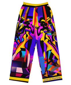 JAZZ IN HARLEM by Sigi'Nommo - artwork Sigi'Nommo - All-over print unisex wide-leg pants