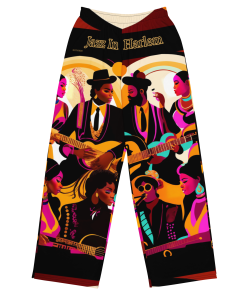 JAZZ IN HARLEM by Sigi'Nommo - artwork Sigi'Nommo - All-over print unisex wide-leg pants