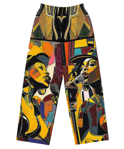SINGING THE BLUES by Sigi’Nommo – artwork Sigi'Nommo - All-over print unisex wide-leg pants