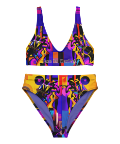 JAZZ IN HARLEM by Sigi’Nommo – artwork Sigi’Nommo – Recycled high-waisted bikini