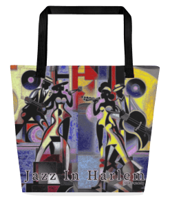 JAZZ IN HARLEM f* by Sigi'Nommo - artwork Sigi'Nommo - All-Over Print Large Tote Bag